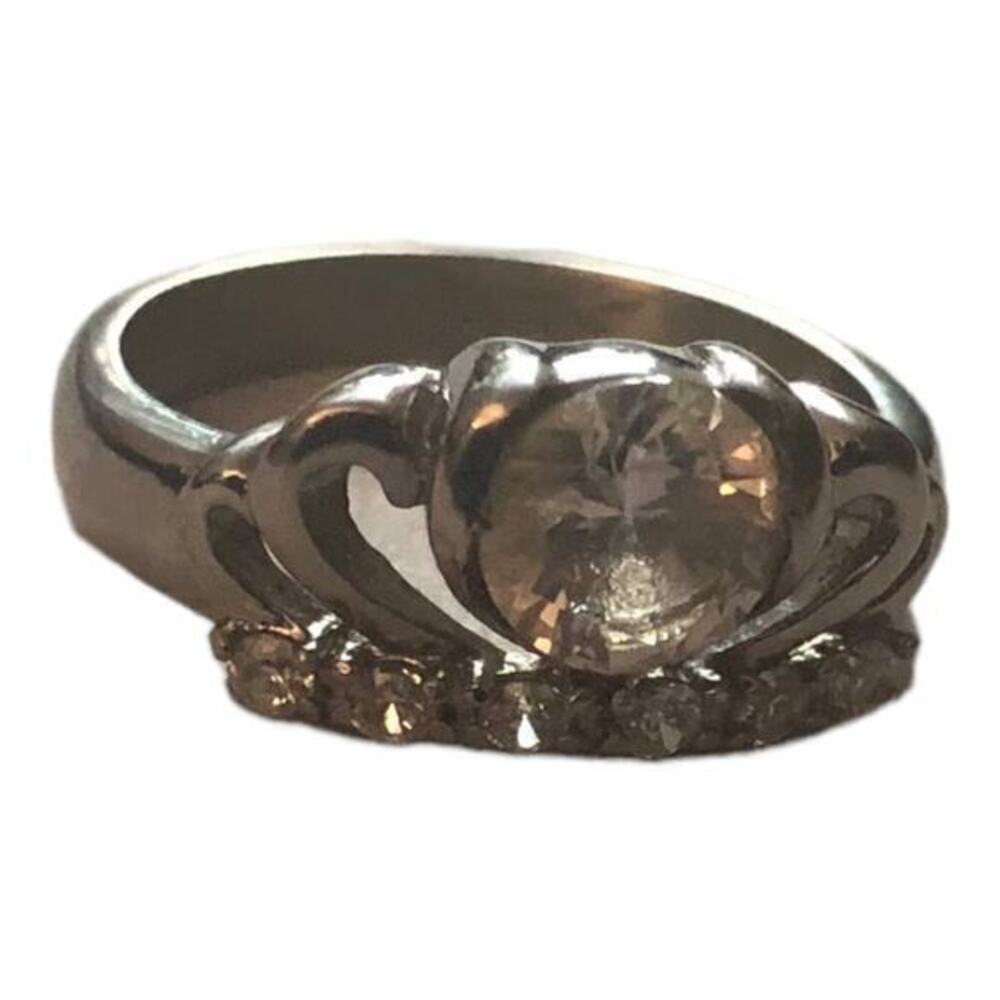 new crown with CZs women's ring size 8
